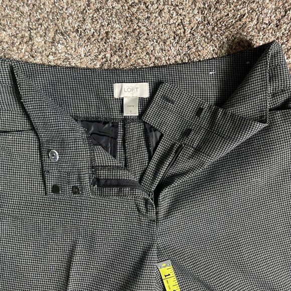 Loft Curvy Fit Houndstooth Bootcut Trouser, Black & Cream, Size 6 - Picture 7 of 11
